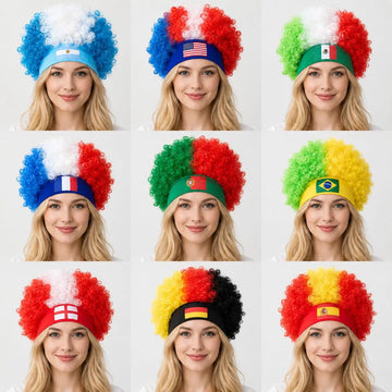 Country Flag Fan Wig