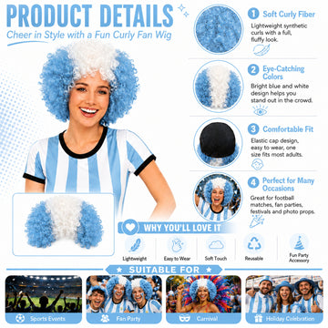 Country Flag Fan Wig